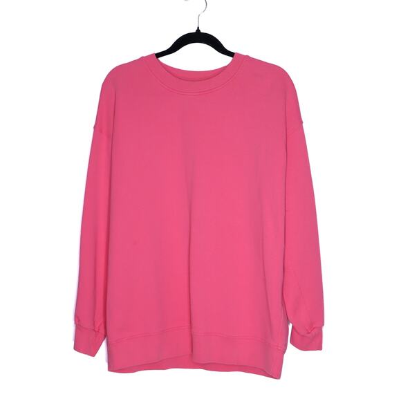 LULULEMON Perfectly Oversized Cropped Crew Sweatshirt Guava Pink Women's 8 - Picture 1 of 9
